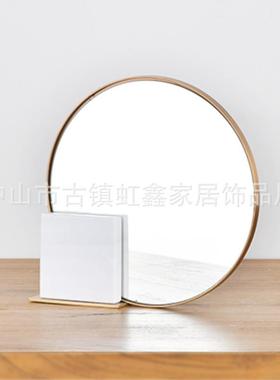 北现代简约装梳妆台卧室样板欧房间饰大ZH0489理石镜品子摆件