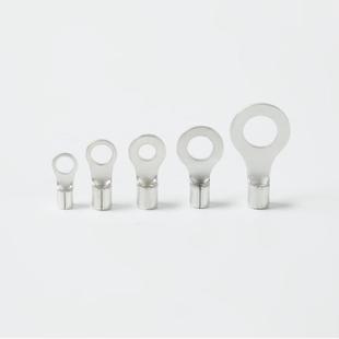 迦龙国标系NB圆列圆形裸端子铜鼻子紫铜哑锡形O型冷压裸R接RNB国