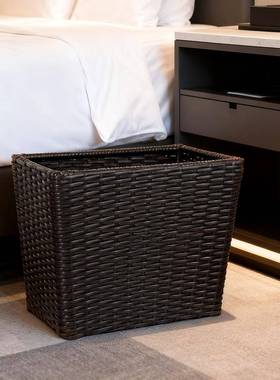 凰图工浴室艺客房脏衣框内置铁架牢固cdsv无变形酒店框手工藤编巾