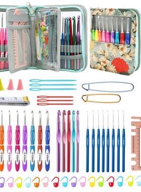 新毛线DIY编CK177织工具装开窗百合包TP软R柄套钩针配件组款合手