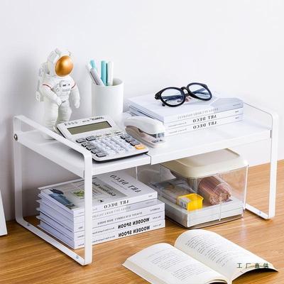 简易书架置物架办公LCG室桌打面机架子伸缩多层书宿舍桌印整理收