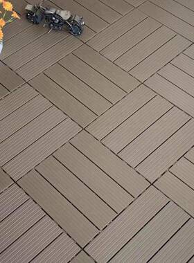 防腐塑户外台阳台花园庭院露室卡外改造拼接地面装饰料EKJ塑拼扣