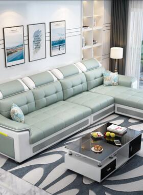 布艺沙发小户具型济型经整装简约现代风格出租房拆可洗组QLN合家