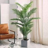 植物型散尾葵装 盆栽客厅摆件大北欧风室龙内装 饰服店假BZS绿植全