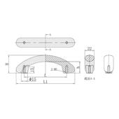 抛A LIE1083S自动铸化手设备花样把光精高铁柜门不锈钢拉手弧形镜
