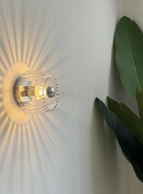 约中古包豪太花玻璃壁灯北阳欧复古简个性阳台走廊楼梯玄91678斯