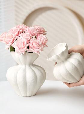 法式芬顿风花陶装瓷花瓶摆插花高级感家居客OUM厅餐桌饰器乔迁件