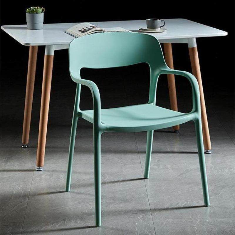 塑椅子简约靠背凳子北料欧椅餐家用大人经济型塑PDV胶扶椅加厚手