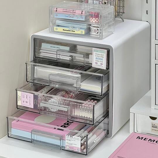 桌面抽屉式件收纳985办柜桌收纳盒办公室公工文位桌上置物架收纳