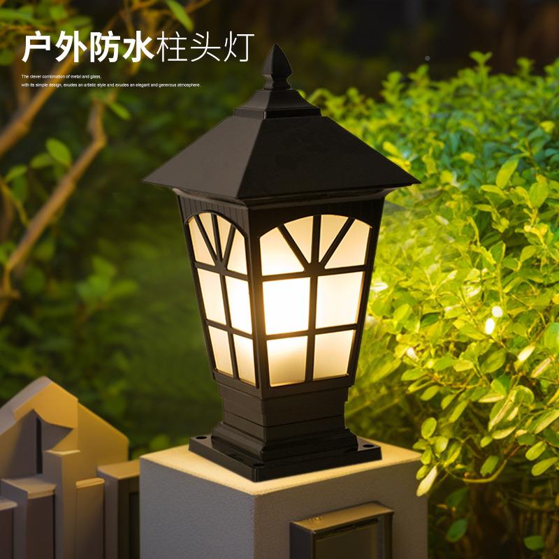 欧式外防水柱头灯院灯新中户式户外门柱灯大门灯别85465庭墅灯围