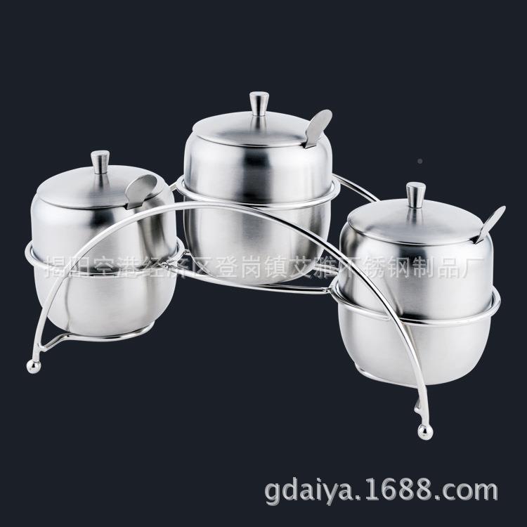 304不锈锈钢调味瓶调味盐Z374罐糖罐调料盒调料罐套装18-糖10不钢