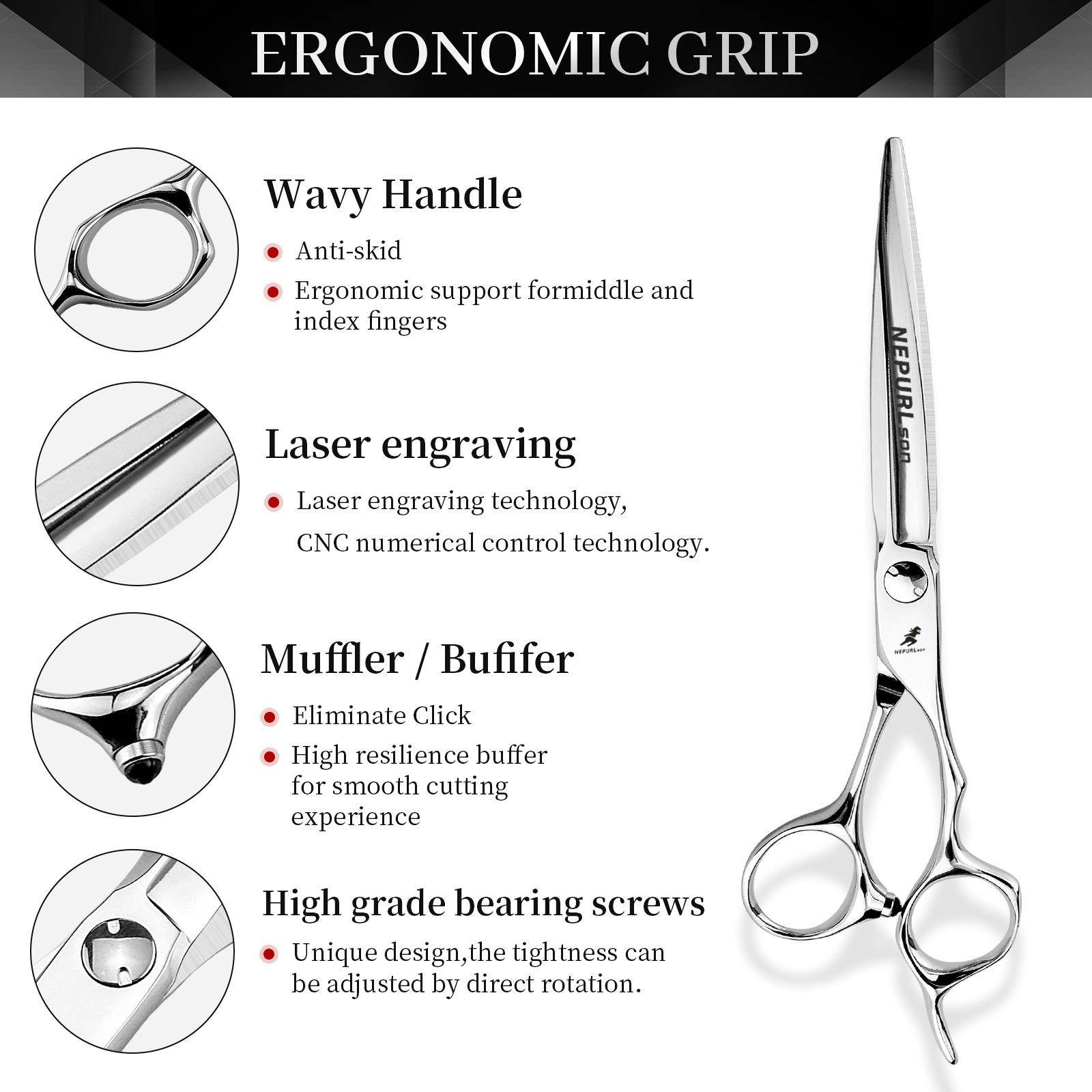 6.寸CNC236控工艺V0G10亮里口数美发剪刀平剪发型师发廊专用