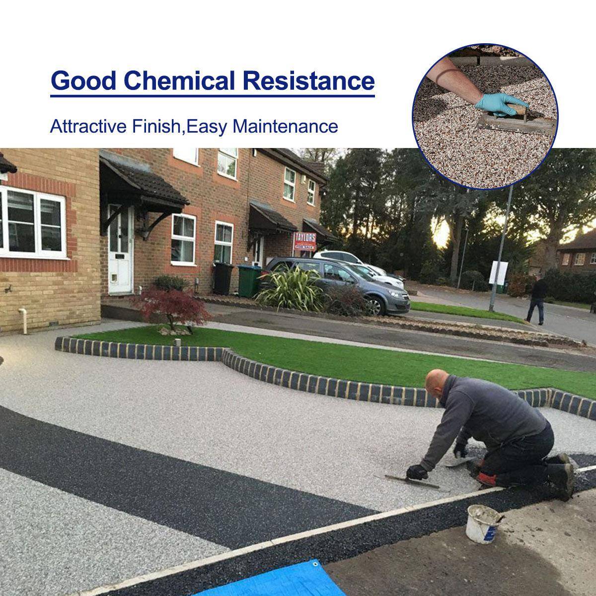 2:1胶沙石路水面胶粘石环氧脂AB洗石混砂混砂石胶石地面胶水原材