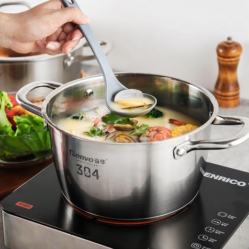 具不锈钢汤锅04食品级用家20cm22双耳双层蒸锅加厚汤3蒸锅炊锅具