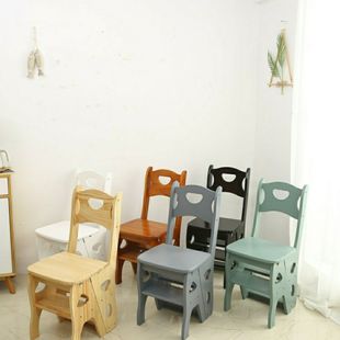 实木两用楼梯椅梯子折叠椅家用多功能梯凳四层登高梯