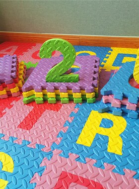 加厚2cm儿童益智卡通泡沫地垫拼图宝宝爬行垫拼接毯垫子数字字母