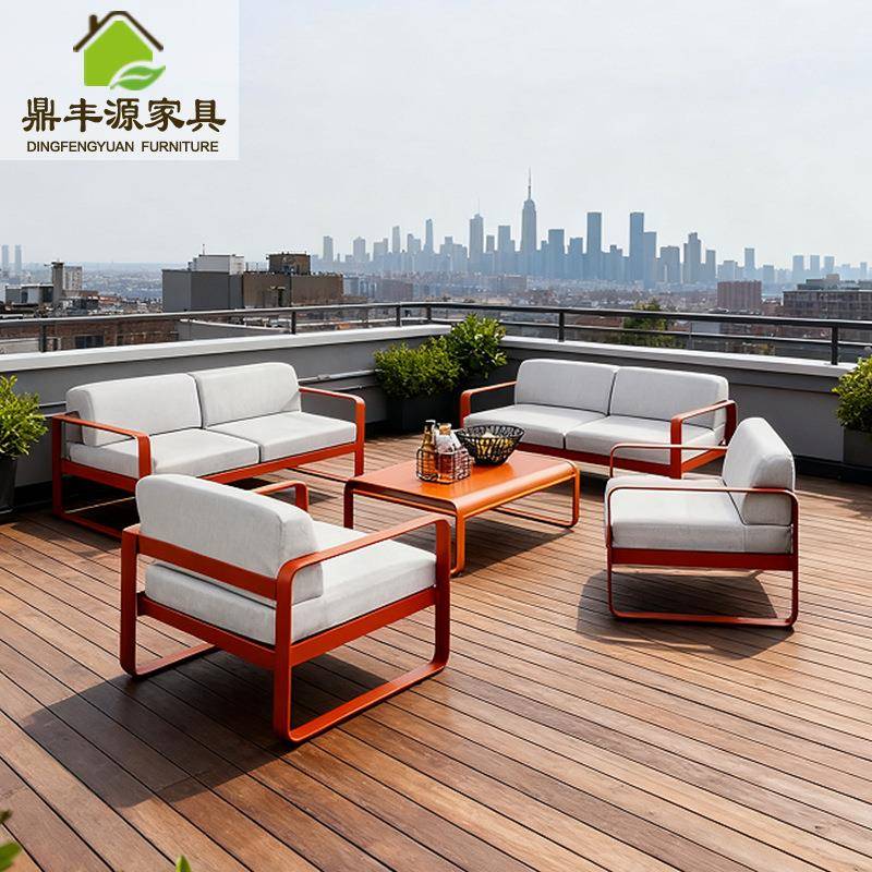 庭院外沙防发88休闲软装户酒店露金台设计师雨防晒铝合花园露天家