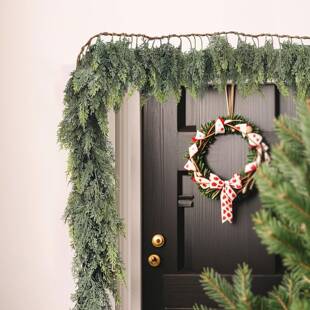 户HZY-114软外圣诞节日仿墙真藤蔓诺福克手感胶万圣节装饰门仿壁