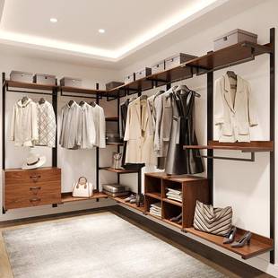 放式衣挂柜衣帽间VEE置物开架架子悬挂式金属衣架卧步入室式铁艺