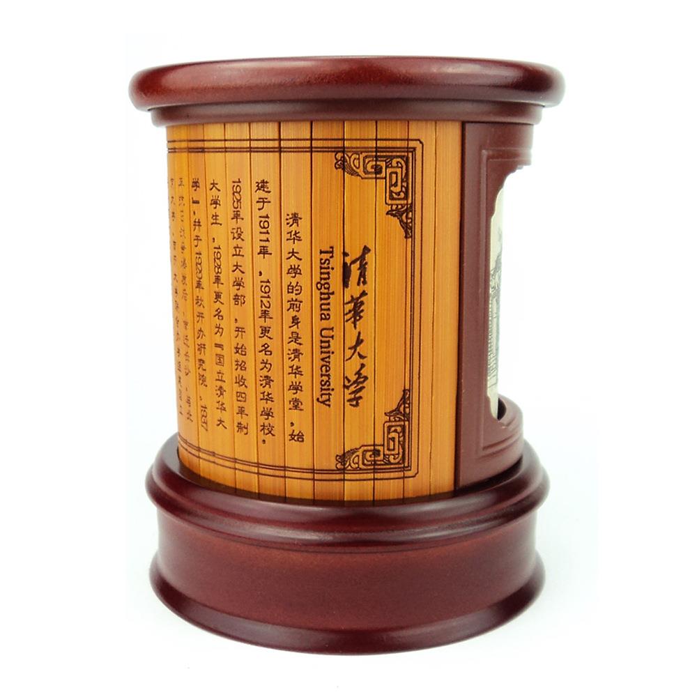 转好运旋转笔多功能木质创笔校园大学筒无印章版纪念筒品景区文礼