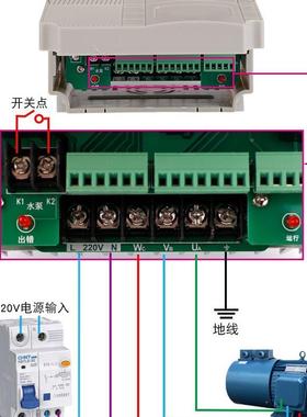 健悦线切割相专用变频器220v单相转三电机金调速器0.75HAJ220-C/.