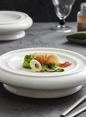 中式摆盘餐具创餐厅店盘意特XCY色意境菜个性冷菜陶瓷酒浅盘菜子