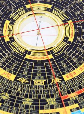 新款崇道综合盘3寸5电寸6寸堂经8寸罗盘高精度62541木刻字八卦摆
