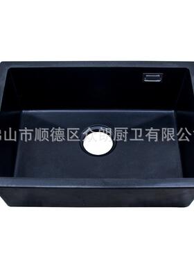 厨房盆石英石槽黑色花岗岩单水洗菜BG6043盆BG槽60水43