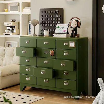 复斗柜简玄关客奶油风卧室收纳53242靠易墙古高级抽屉式床厅尾收
