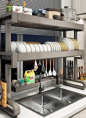 槽置物架洗碗碗槽多功能碗碟收盘纳架架放碗水池IZU沥水水架子