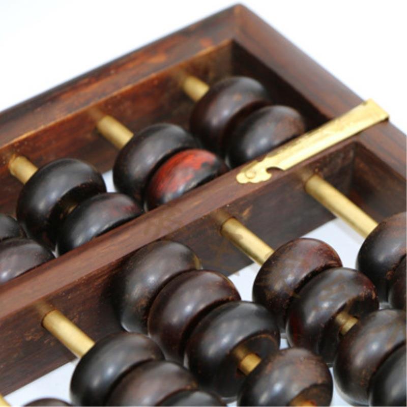老心红木雕刻大红酸枝1老3档15档SP珠算木质式铜柱算实盘摆件特价