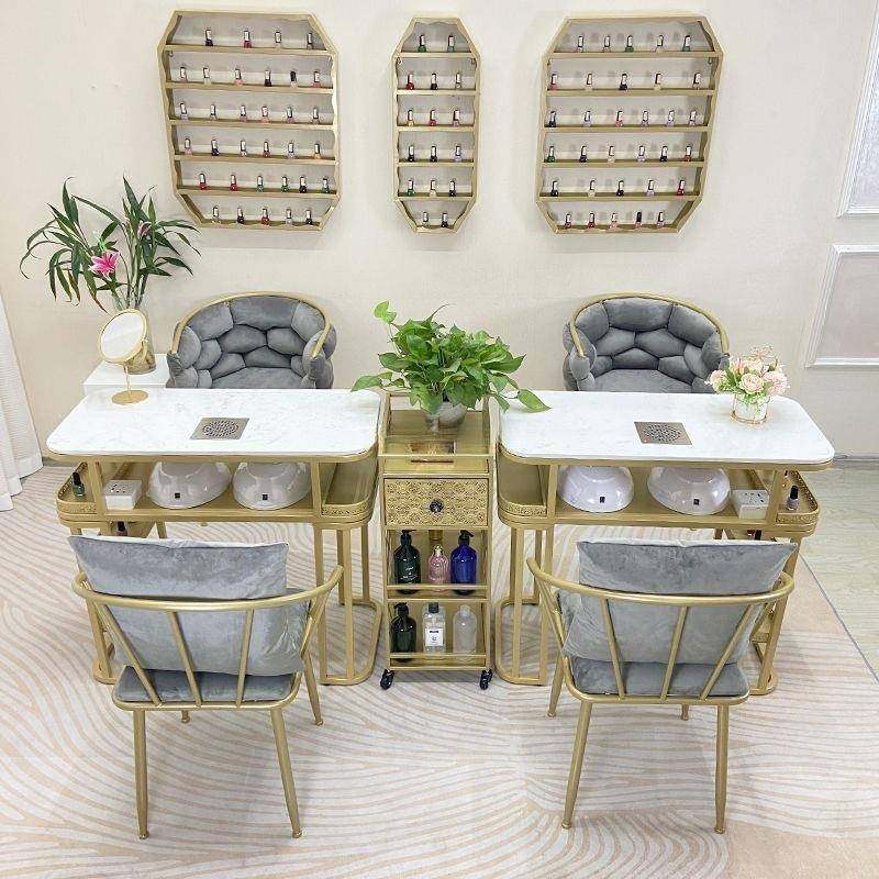 轻奢豪华85单双人大理石美甲桌椅套装吸尘器美甲台面网红椅美甲店,纺织面料/辅料/配套,纺织机械配件,淘宝优惠券,粉丝福利购,淘宝优惠卷