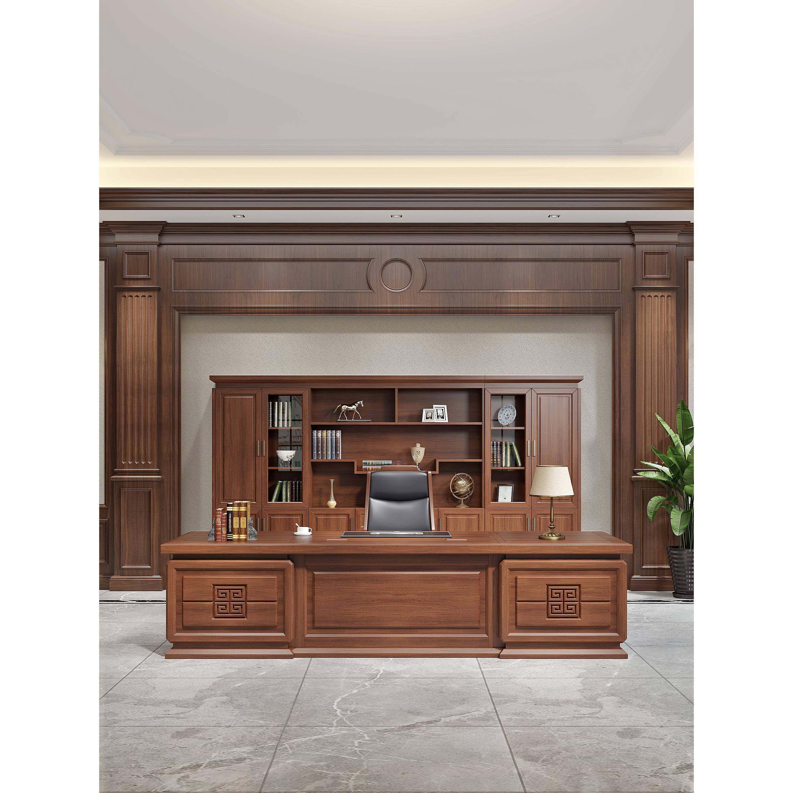 新中式老板桌办公桌书柜组合全实木董事长办公室家具总裁桌大班谚,纺织面料/辅料/配套,纺织机械配件,淘宝优惠券,粉丝福利购,淘宝优惠卷