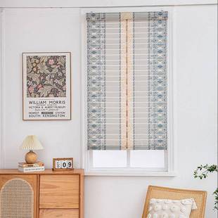 现代简约可升降折叠扇形罗马帘遮光卷帘客厅办公室书房窗帘成品