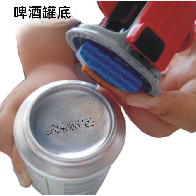 速干油墨手动打码机瓶酒瓶底凹凸面打印高清字版多排打印包邮