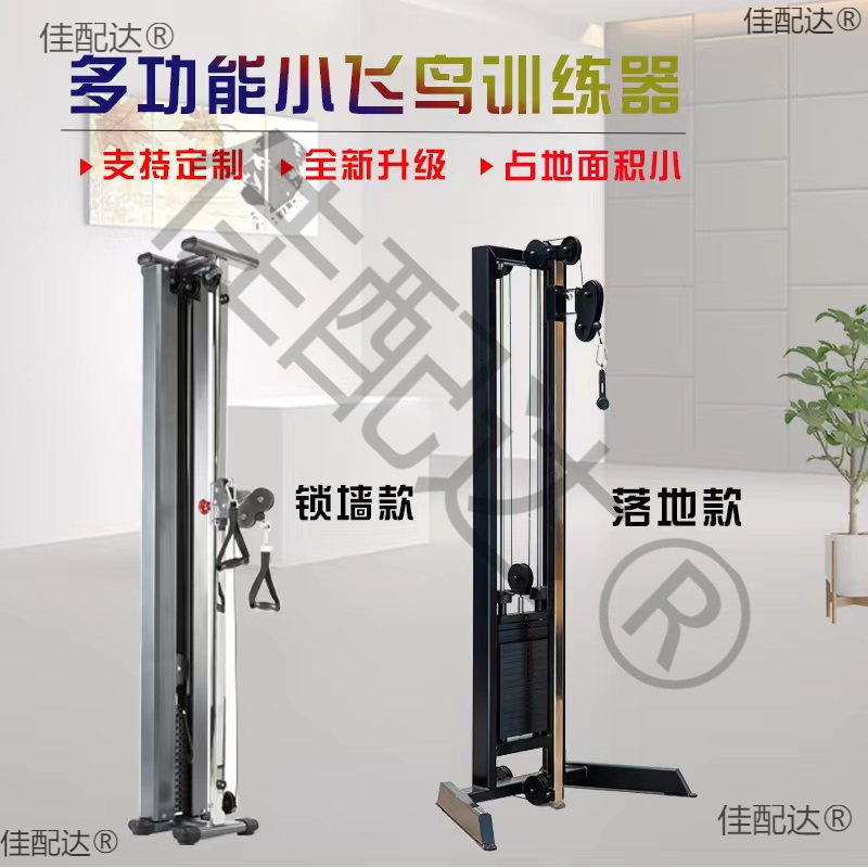 靠墙单边小飞鸟龙门架健身房商用家用机贴墙体功能性训练器材高拉