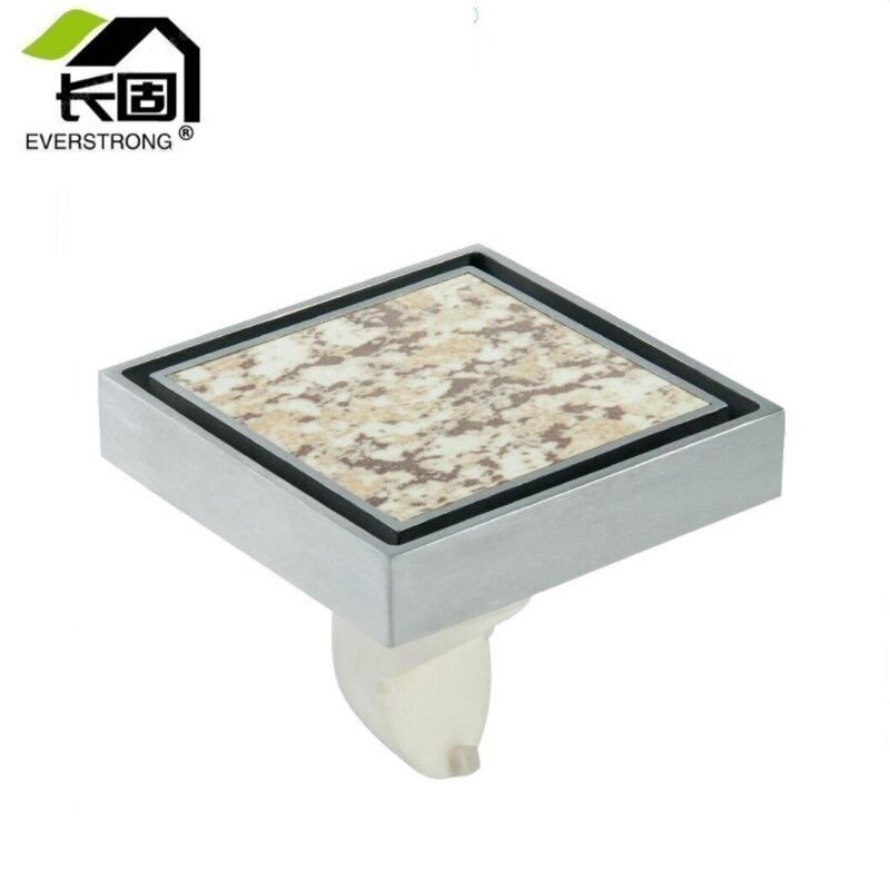 不锈钢304隐形两用地漏阳台卫生间100MM手工防臭原色地ST-V3028Y