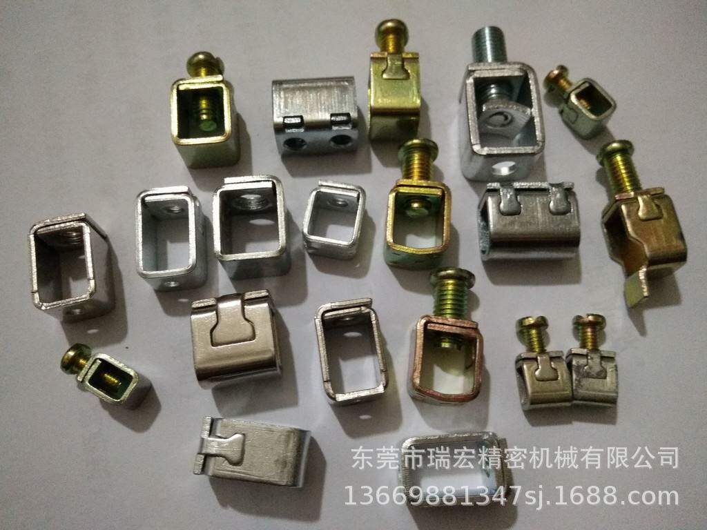 接线柱模内攻牙 接线端子攻牙冲压 接线柱冲压生产加工