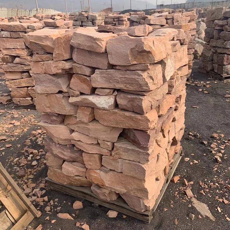 不规文化石则石乱形石片石粉砂岩地铺999墙拼面碎石挡土墙垒砌墙