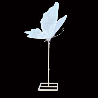 新款膀发光蝶造型婚庆道具蝴路引装灯婚礼舞台电动翅铁艺饰AVM摆