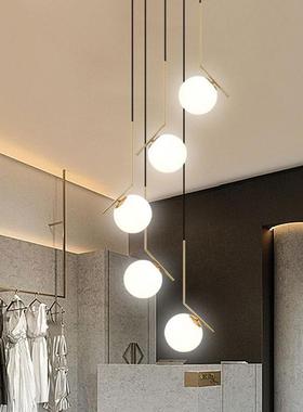 代梯复式楼长吊灯楼间现极简公寓旋转lot跃层f110V-240中空魔豆旋