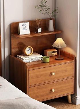 奶油床头柜简约风柜现代床边柜物JNf5fcDb子卧室小型床头储简易免