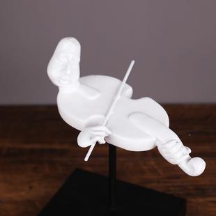 小提克琴提萨斯大琴雕塑艺1术音人乐队摆件书房乐玄关客厅装饰品