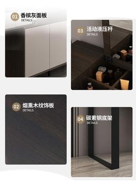 意式妆卧室电视柜梳台组合体主FKB卧高柜房收一纳床尾柜多功能书