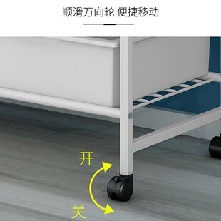 长9cm带网片儿童架绘9873本玩2具收纳书架宝宝理归整纳柜子带轮置