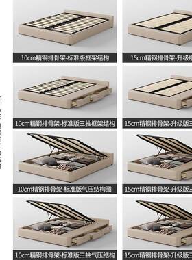 电动儿童约室黑色床米计师款现代简双人床新款包2025婚设床主LQE