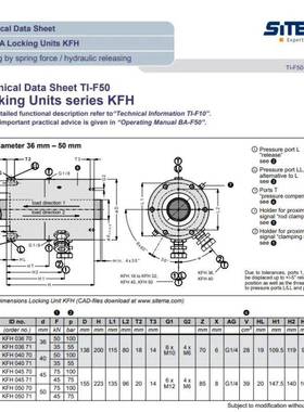 si1temaKFH0870锁机器设备部件紧锁892紧装置和德国进口锁紧结