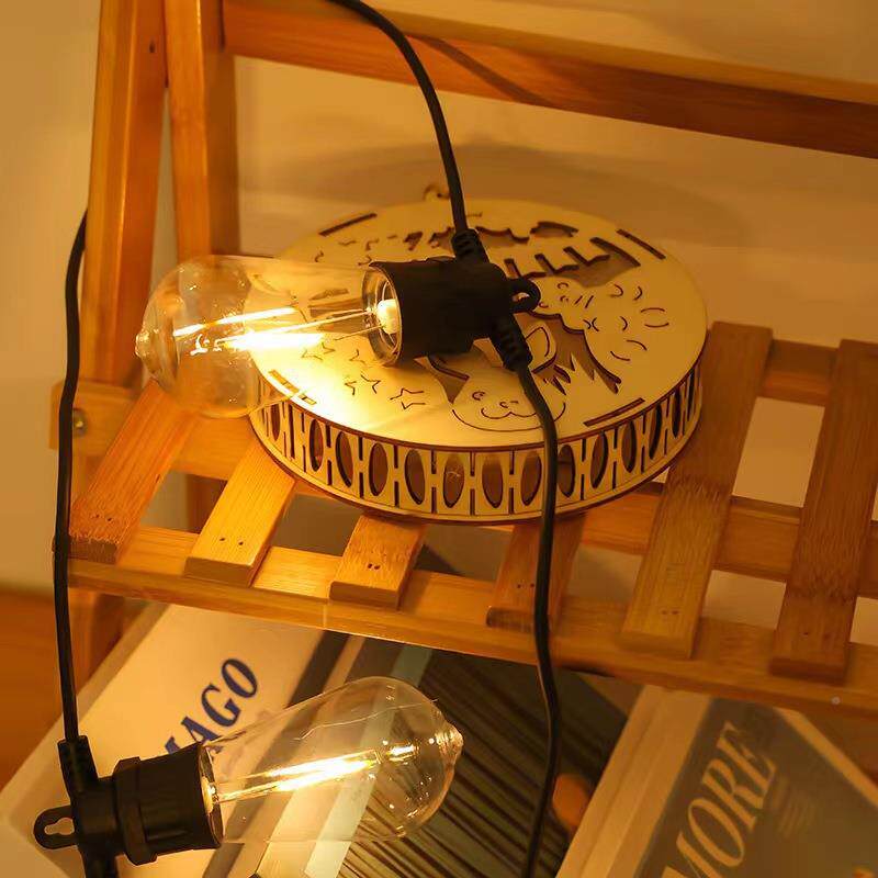 s14泡灯串太阳能钨丝院芯片饰款挂灯球户外防水庭装灯露BUW营节日