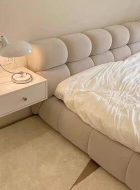 泡布TWI芙床油奶风女生卧室床代简约双现人艺床网红家用主卧婚床