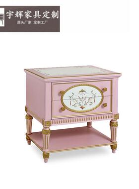 福溢家居FOOKIK欧式红色室公主床卧软包床Y双人床床女粉孩子粉色